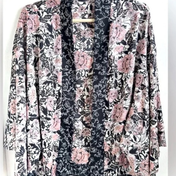 Kimchi Blue Floral Print Lightweight Airy Feminine Kimono/Cardigan Size M/L, - Picture 8 of 12